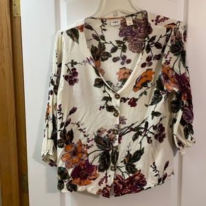 Button up floral shirt